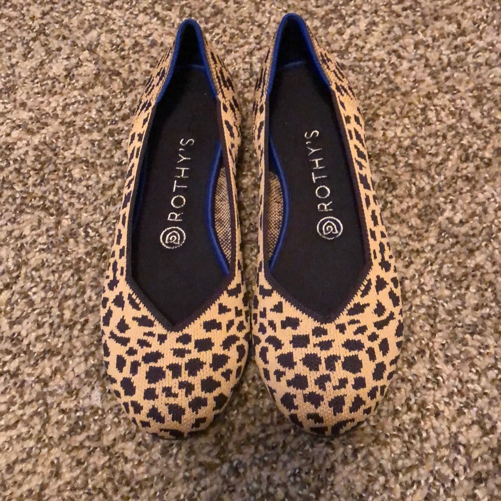 Brown Leopard Rothys size 8